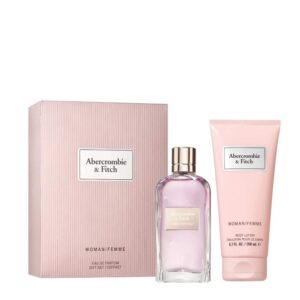 אברקומבי פירסט אינסטינקט מארז בושם לאישה אדפ 100מ"ל + קרם גוף 200מ"ל ABERCROMBIE FIRST INSTINCT SET EDP 100ML + BODY LOTION 200ML
