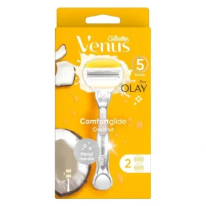 גילט וונוס קומפורטגליד קוקוס מכשיר + 2 סכיני גילוח 5 לנהבים רב פעמי GILLETE VENUS