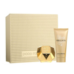 מארז לאשה בושם ליידי מיליון 80 מל+ תחליב גוף 100 מל LADY MILLION SET PACO RABANNE 100 ML E.D.P
