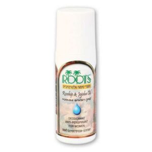 רוטס דאודורנט רול און אנטיפריספירנט לנשים רוזהיפ ושמן חוחובה 100 מ”ל ROOTS DEODORANT ROLL FOR WOMEN ROSEHIP AND JOJOBA OIL 100ML