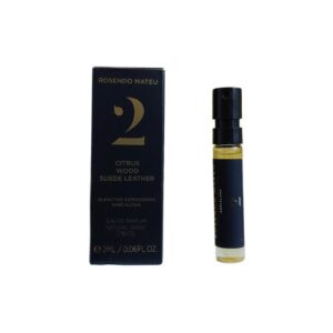 דוגמיות - מס' 2 סיטרוס ווד סוויד לטר אדפ יוניסקס 2 מ"ל - רוסנדו מטאו Samples - Rosendo Mateu - No 2 Citrus Wood Suede Leather EDP Unisex 2ML