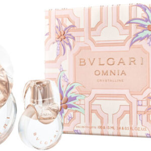 בולגרי אומניה קריסטלין מארז לאישה אדט 100מ”ל + אדט 15מ”ל BULGARI OMNIA CRYSTALLINE EDT SET