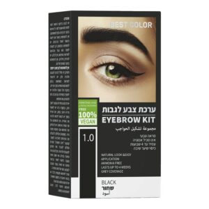 בסט קולור ערכת צבע לגבות גוון 1 שחור BEST COLOR EYEBROW KIT BLACK