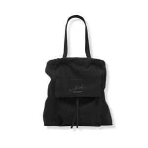 בילי אייליש תיק צד שחור עם כיס חיצוני BILLIE EILISH RECYCLED PULL TOP TOTE SHOULDER BAG BLAC