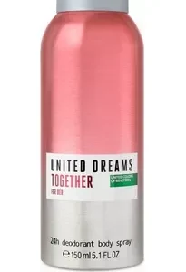 יונייטד קולורס אוף בנטון יונייטד דרימס טוגדר דאודורנט ספריי לאישה 150מ״ל UNITED COLORS OF BENETTON UNITED DREAMS TOGETHER DEO SPRAY 150 ml FOR HER‏