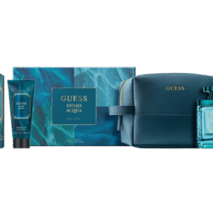 גאס אומו אקווה מארז לגבר הכולל בושם 100 מ"ל אדט + דאודורנט 170 מ"ל + ג׳ל רחצה 100 מ"ל - Guess Uomo Acqua Men's Set Includes Perfume 100 ml EDT + Deodorant 170 ml + Shower Gel 100 ml